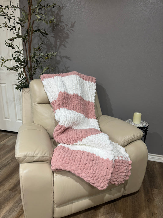 Cotton Candy Striped Blanket