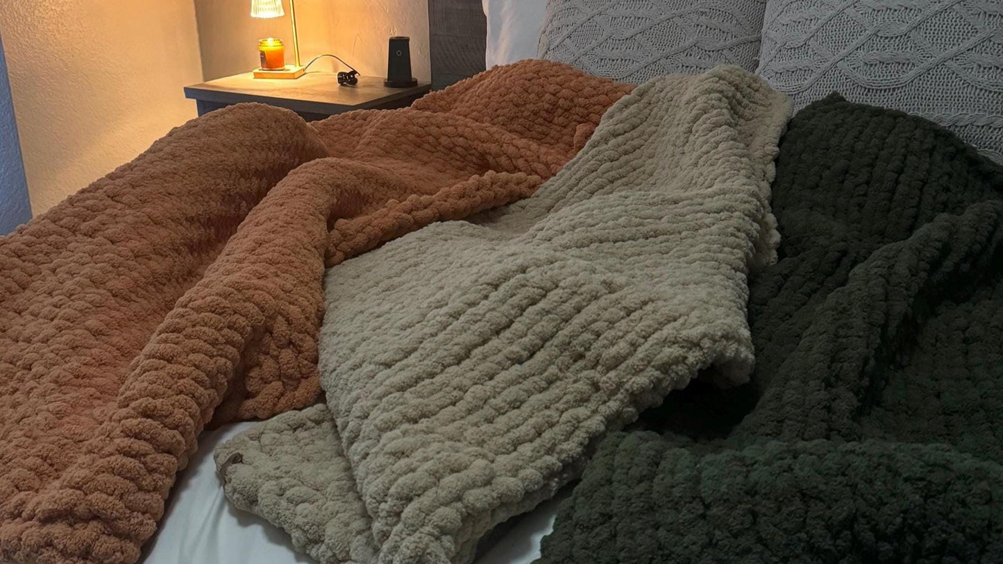 Handmade Chunky Knit Blanket