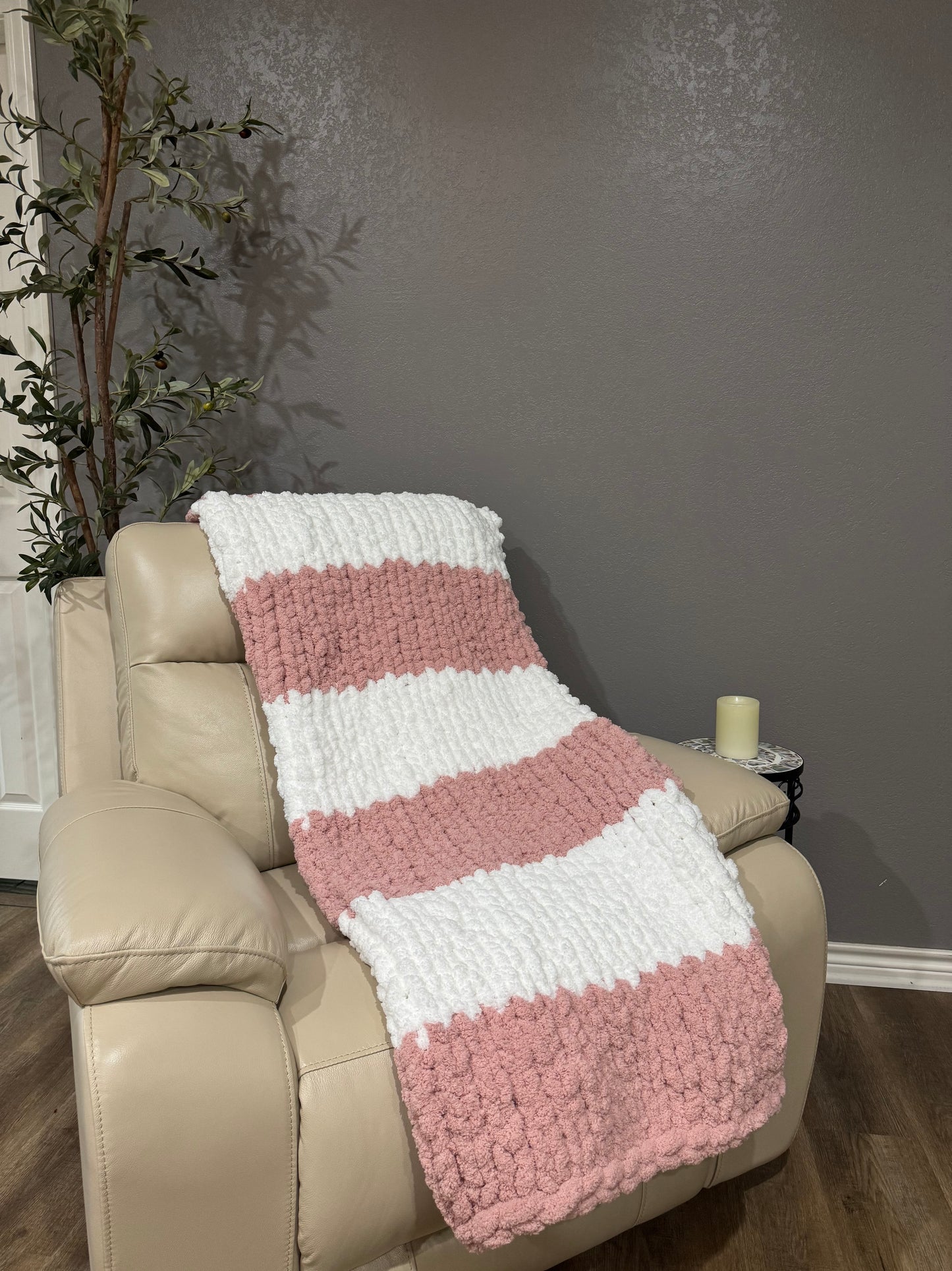Cotton Candy Striped Blanket