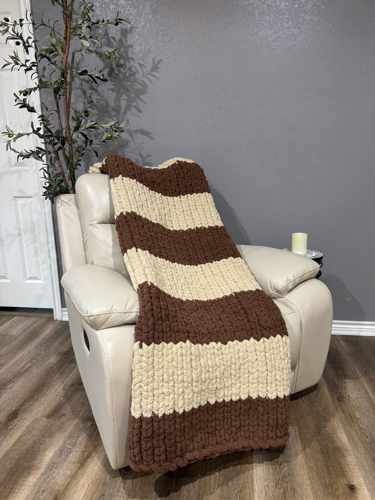 Cocoa Striped Blanket