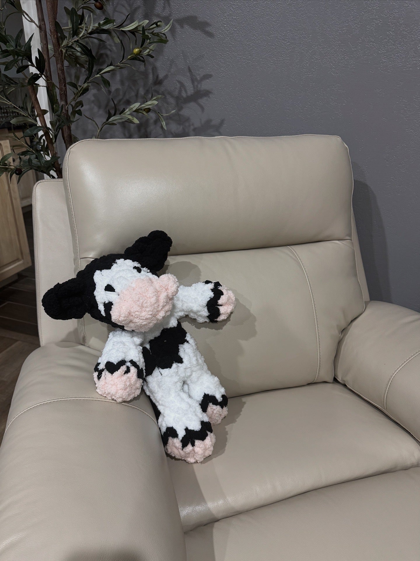 Handknit Cow Stuffies