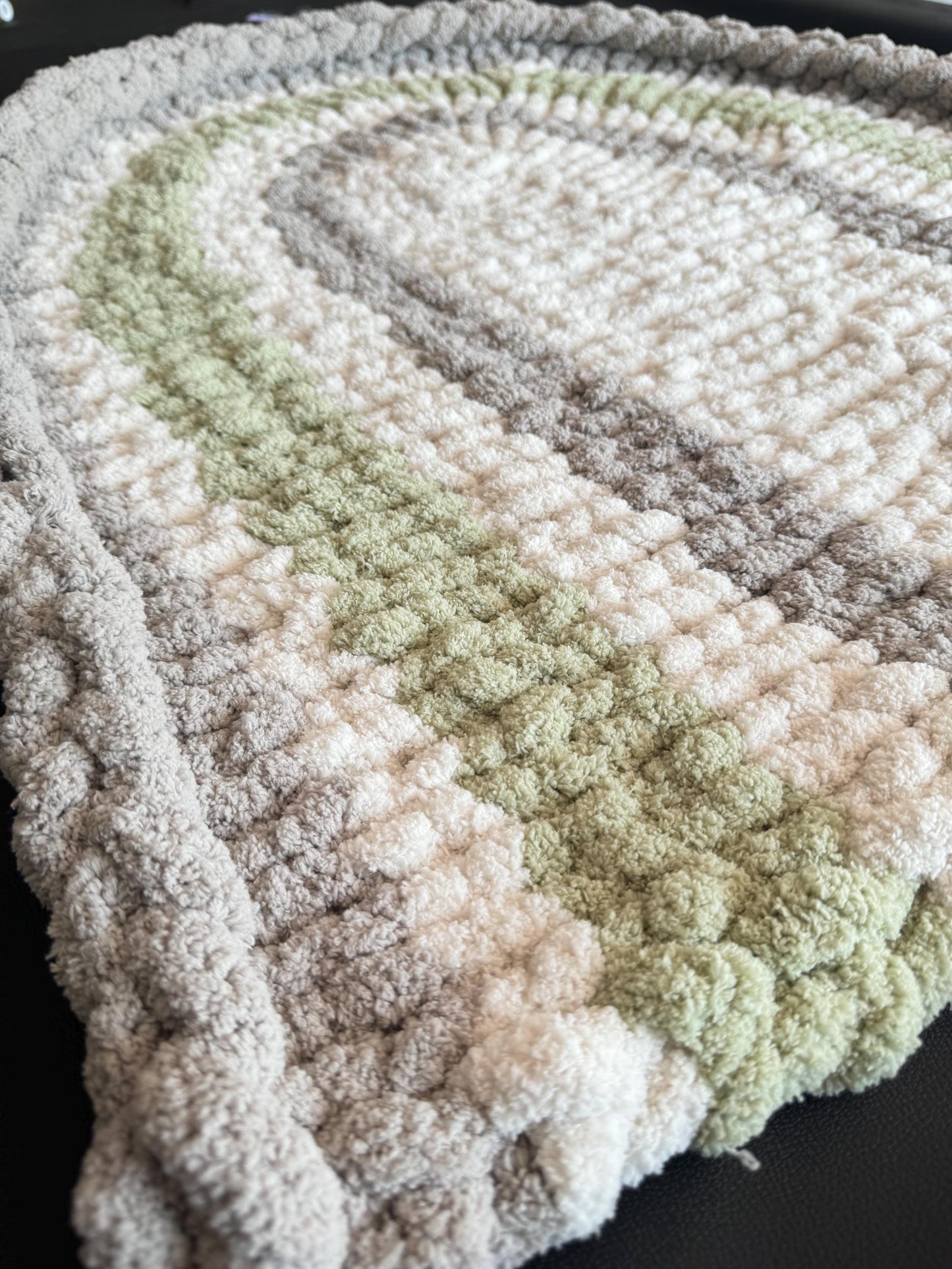 Green & White Baby Play Mat