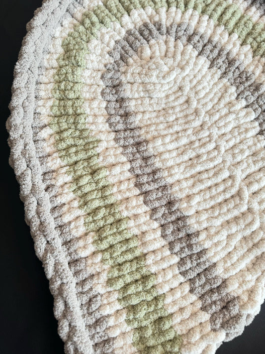 Green & White Baby Play Mat